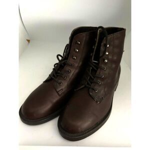 Vintage 90s G.H. Bass Arbor Lace Up Chocolate Brown 100% Leather Ankle Boots, 8M